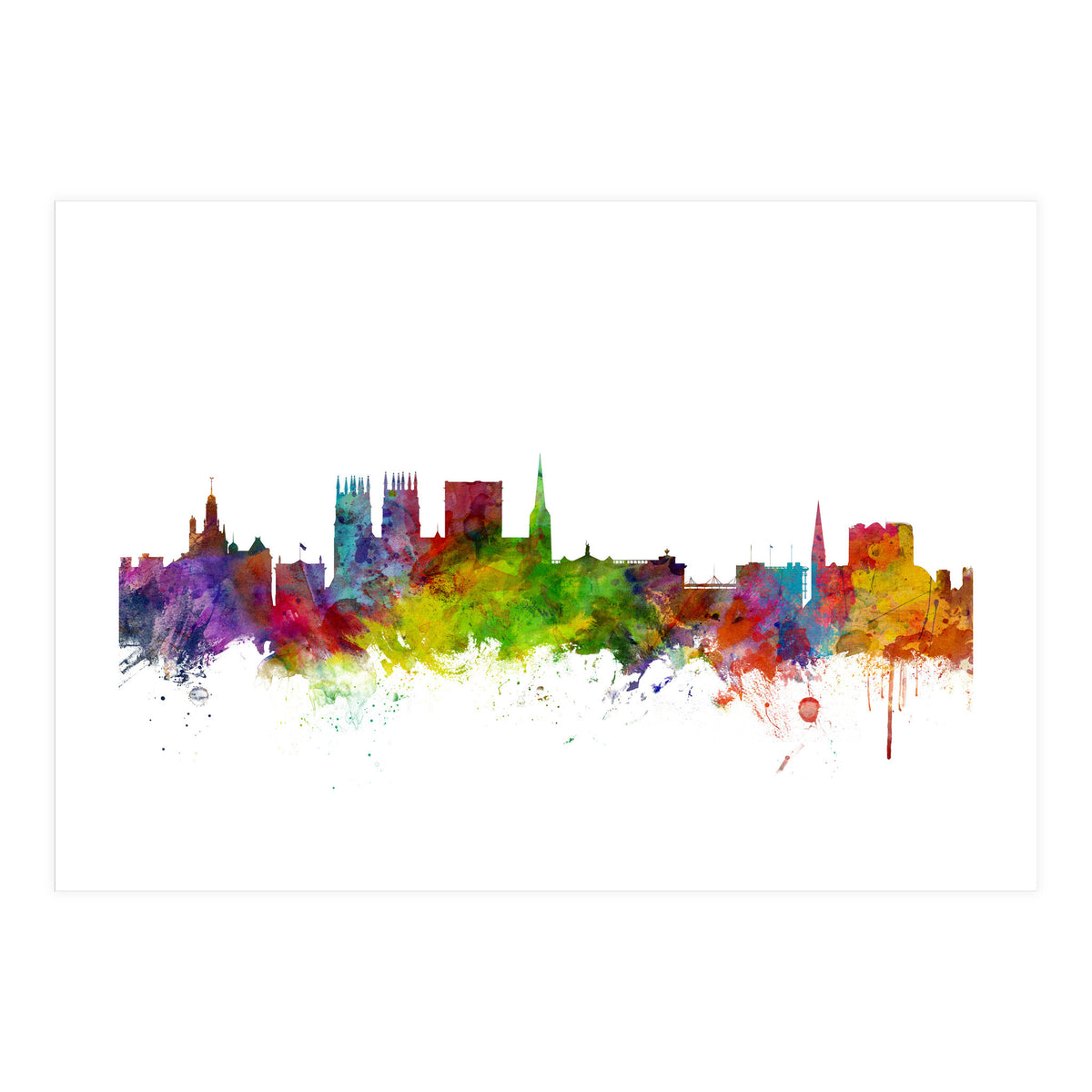York England Skyline (Print Only)