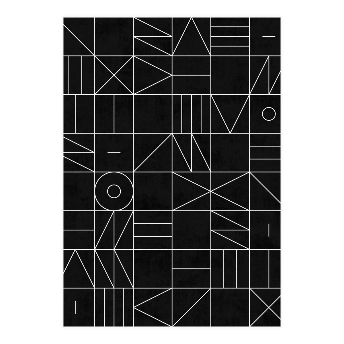 My Favorite Geometric Patterns No.9 - Black (Print Only)