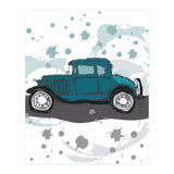 Blue car sketch (Print Only) thumbnail