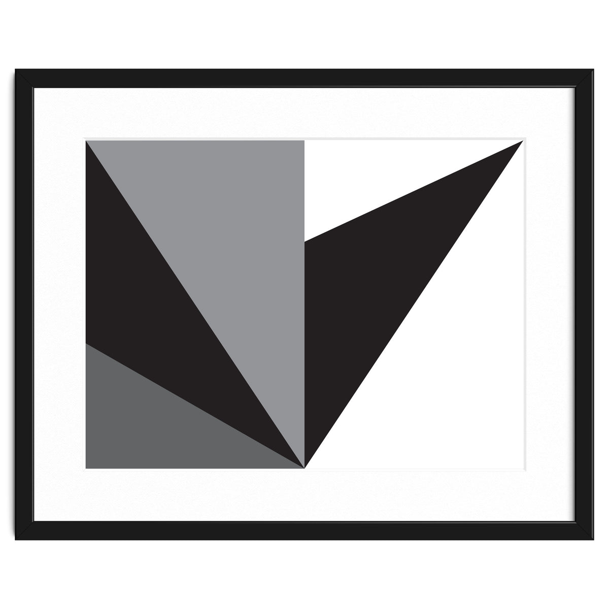 Geometric Shapes No. 76 - black, white & grey