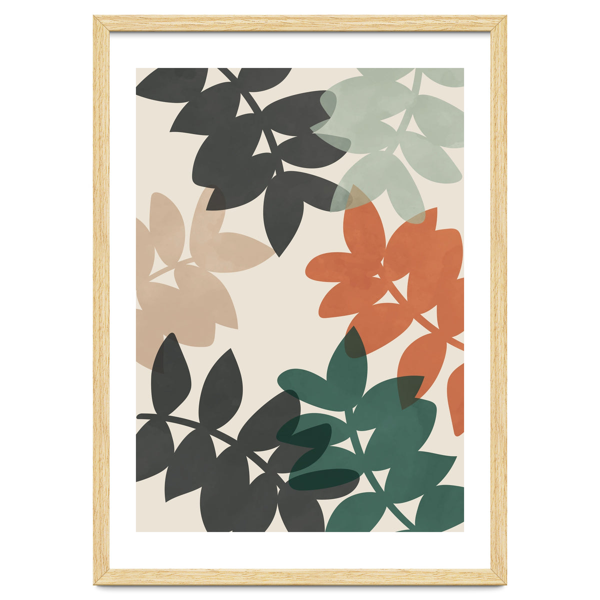 Abstract Colorful Leaves