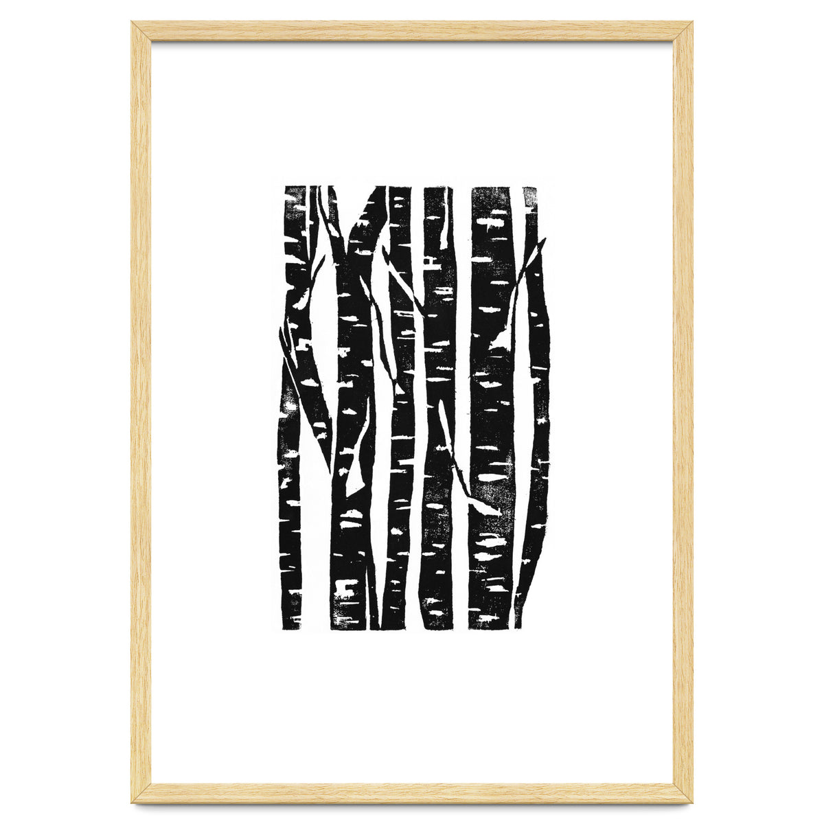 Woodcut Birches