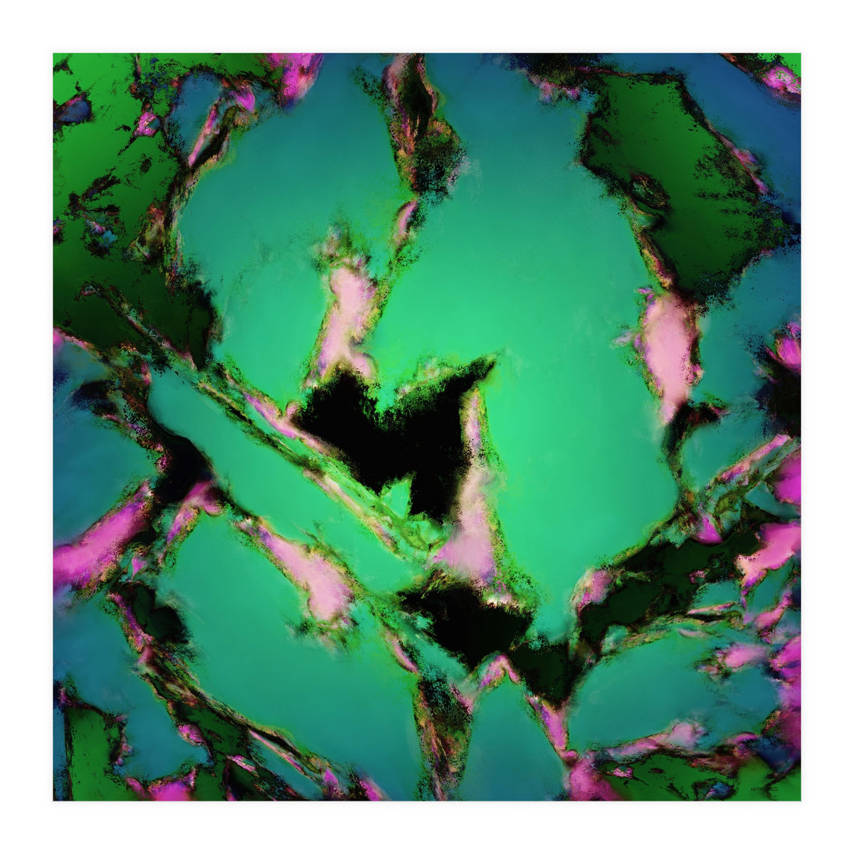 A Working Turquoise Engine (Print Only)