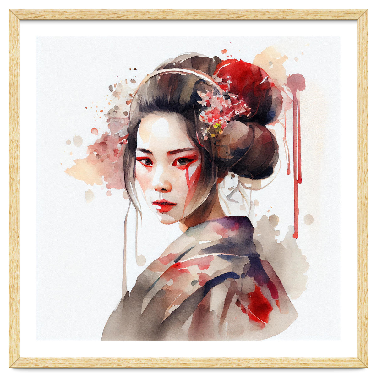 Watercolor Modern Geisha #2