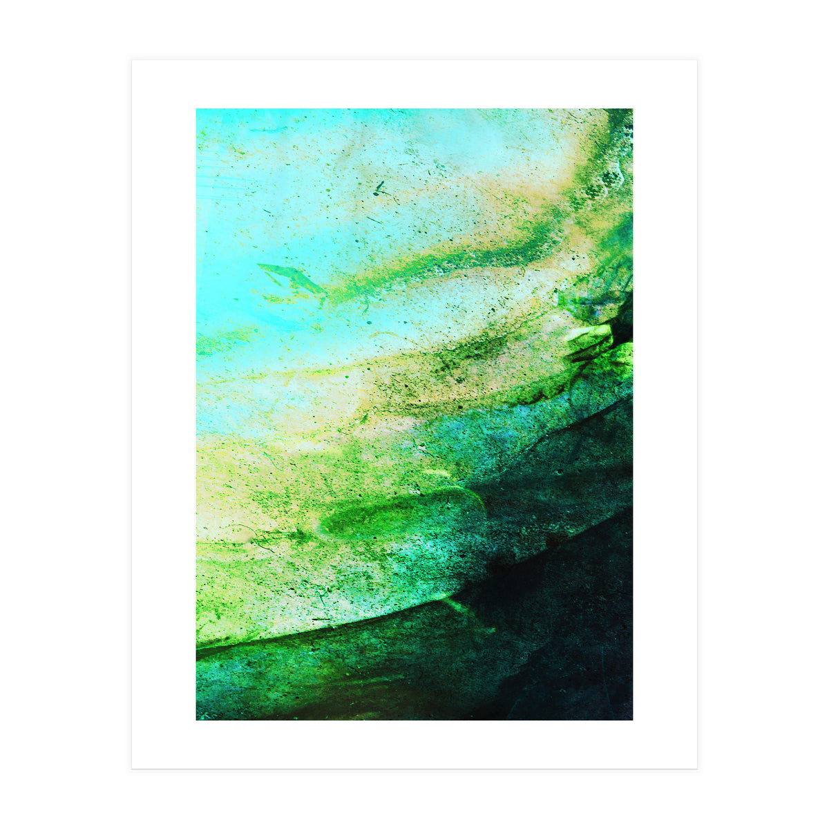 Stormy Mint And Green 1 (Print Only)