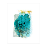 Abstract watercolour turquoise and gold (Print Only) thumbnail