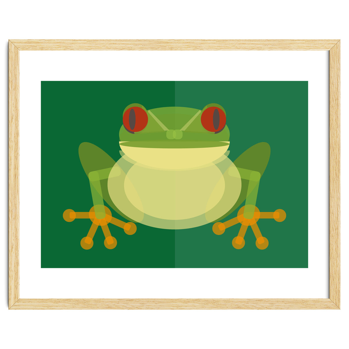 Mid Century Geometric Tree Frog