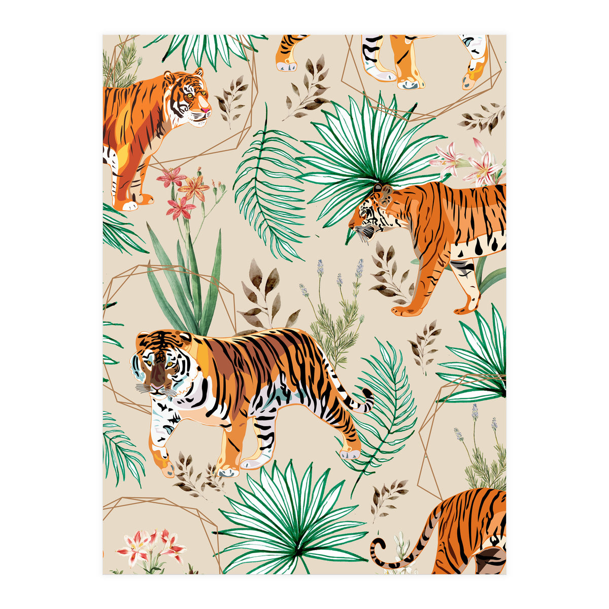 Tropical And Tigers (Print Only)