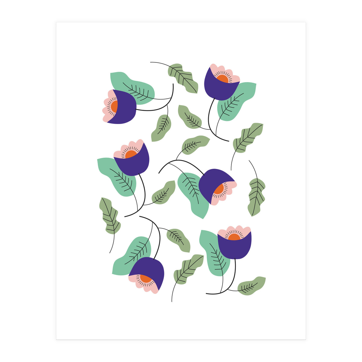 Shine And Rise Flowers Rgb (Print Only)