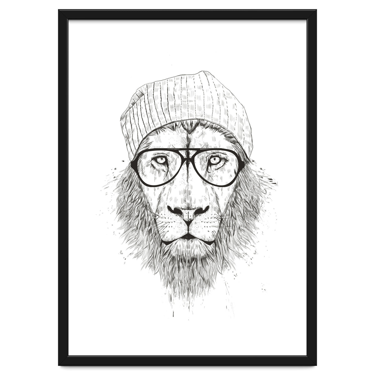 Cool Lion Bw
