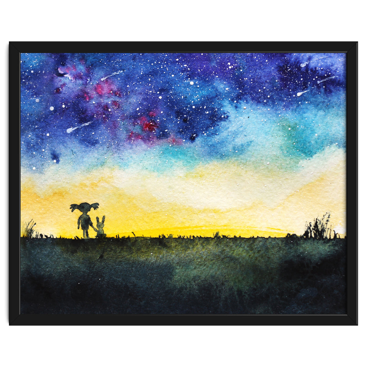 Baby girl's wishes || watercolor for nursery, kids room