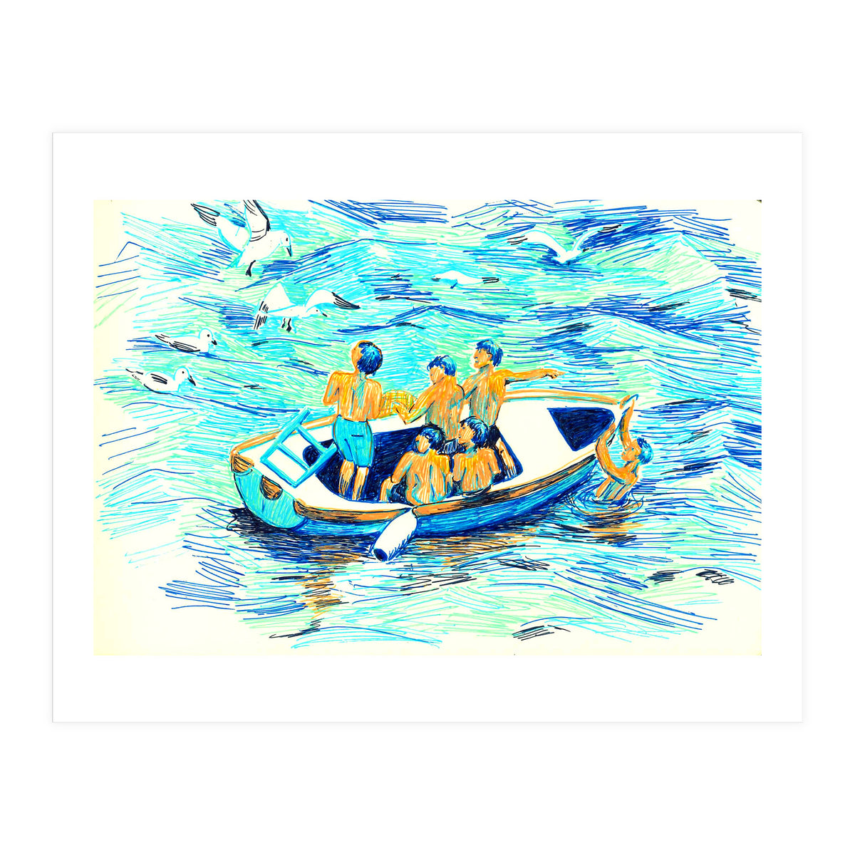 Provence Kids Boat (Print Only)