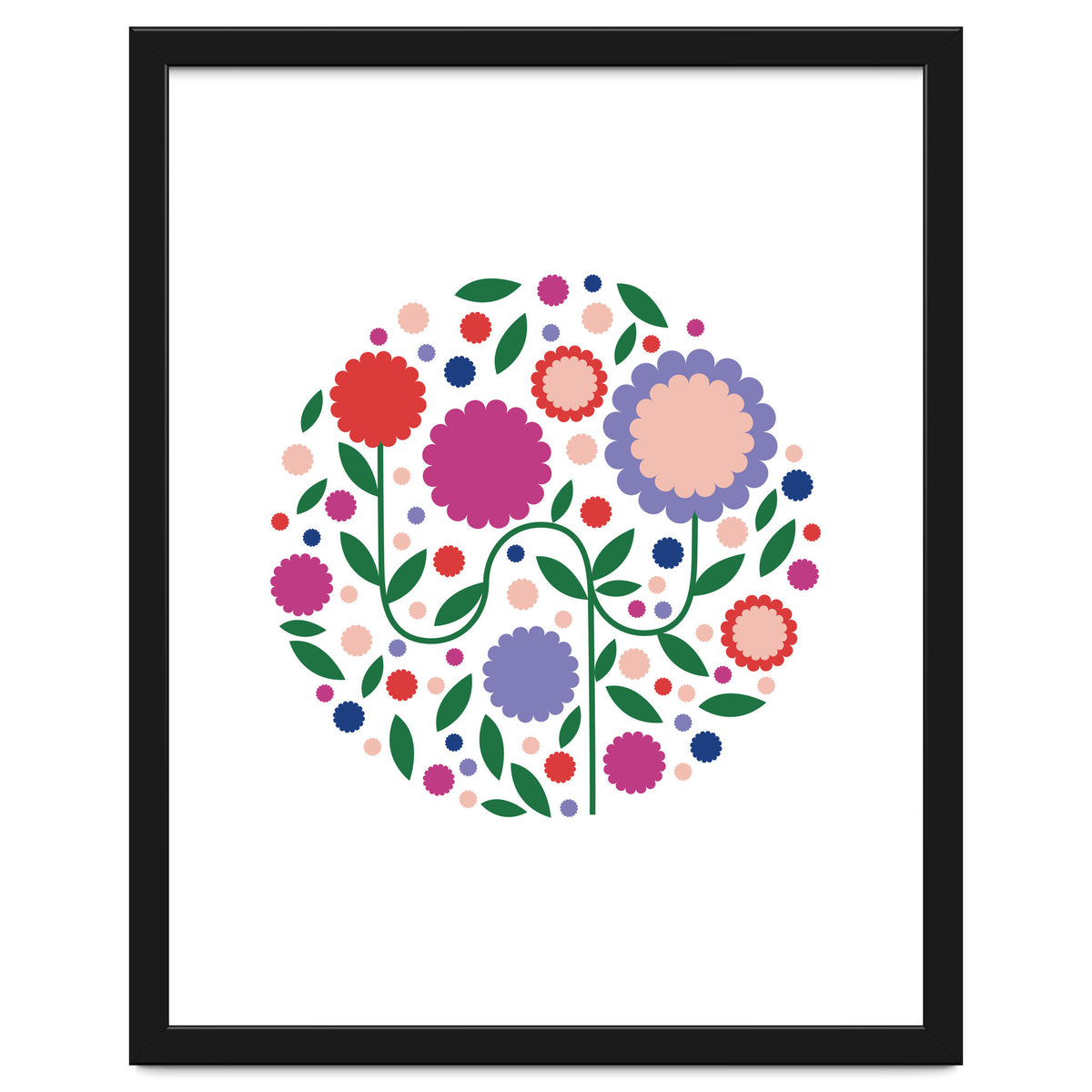 happy colorful flowers