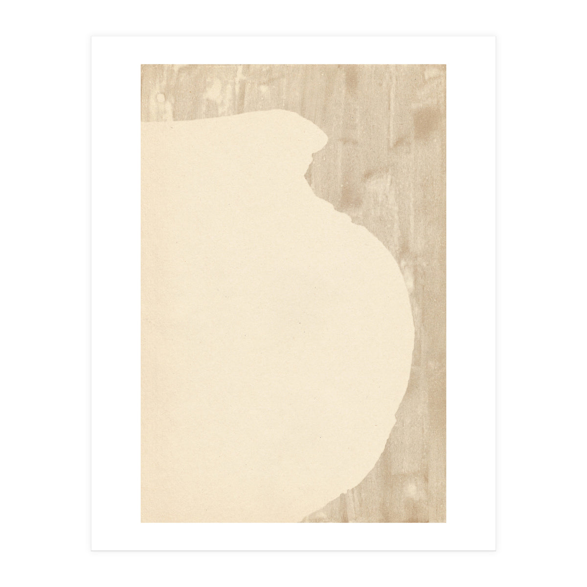 Cream tone vase silhouette (Print Only)