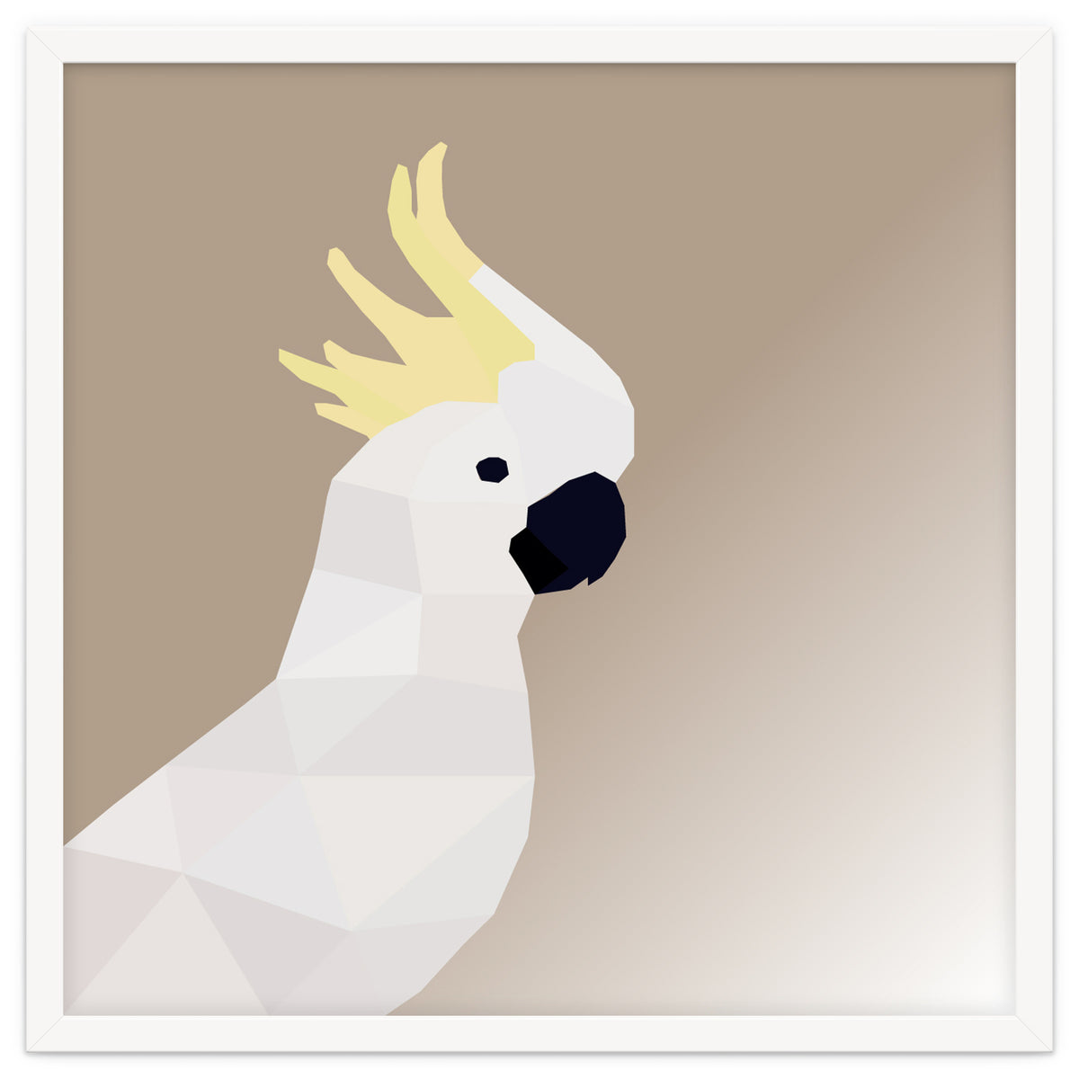 Cockatoo Bird Low Poly Art