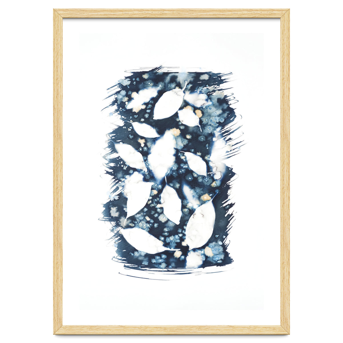 Indigo Blue Botanical Leaves No. 10