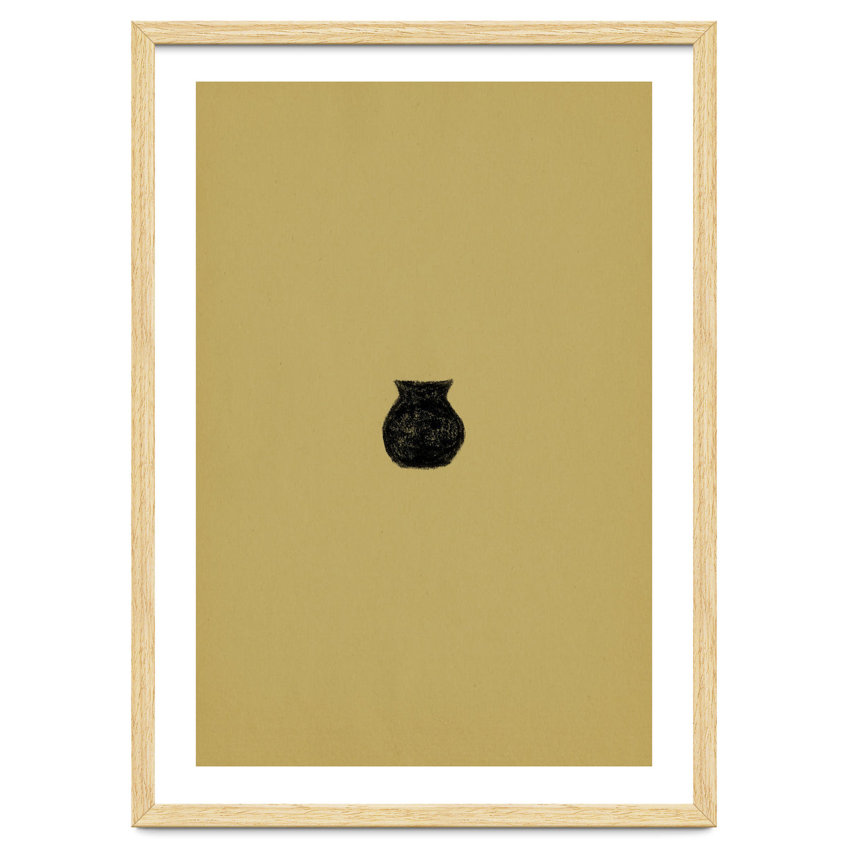 Olive green and black crock