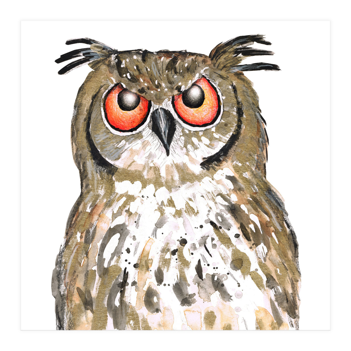 Golden owl (Print Only)