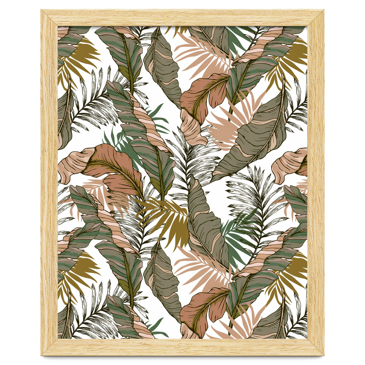 Drawing of wild tropical jungle I