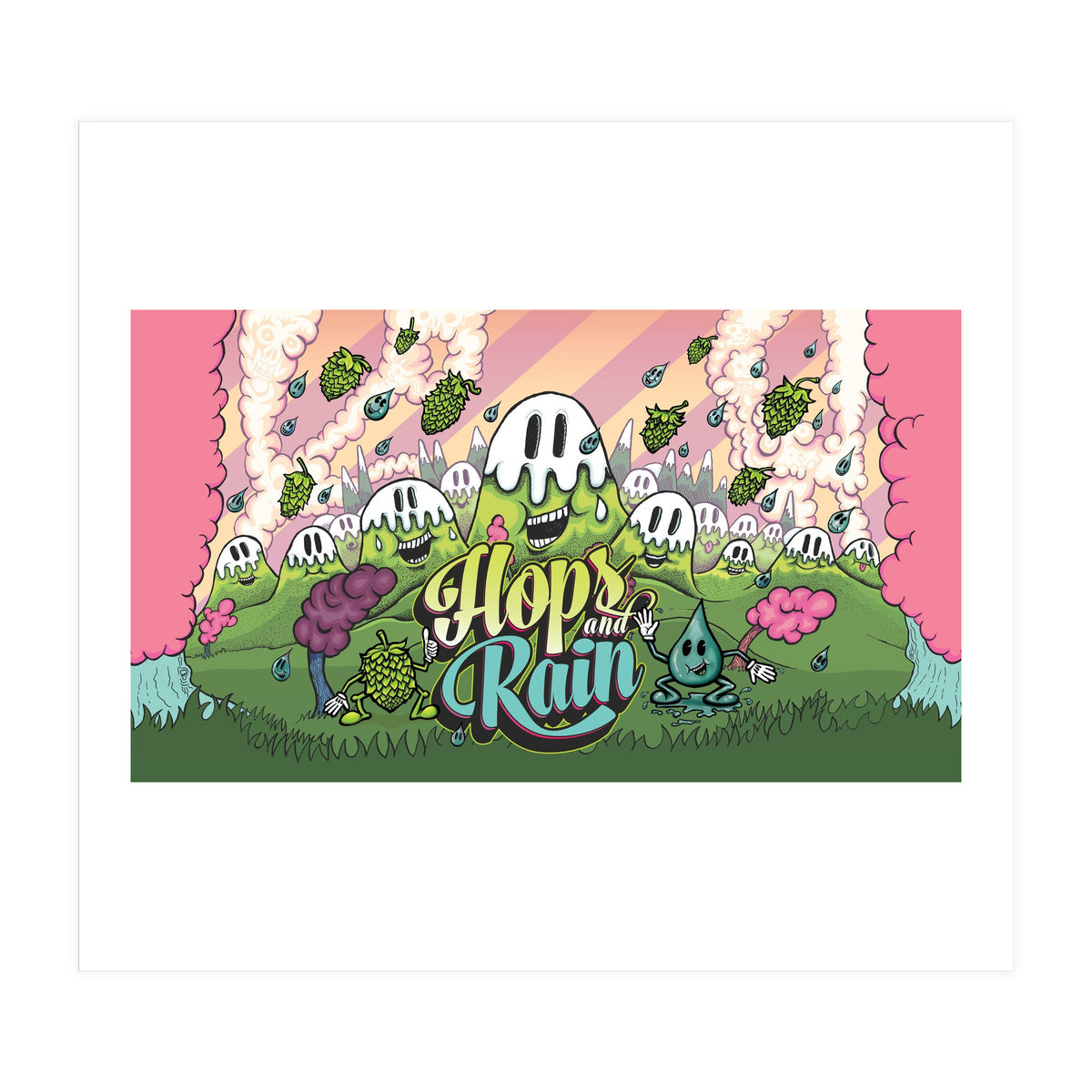 Hops & Rain Sour Beer (Print Only)