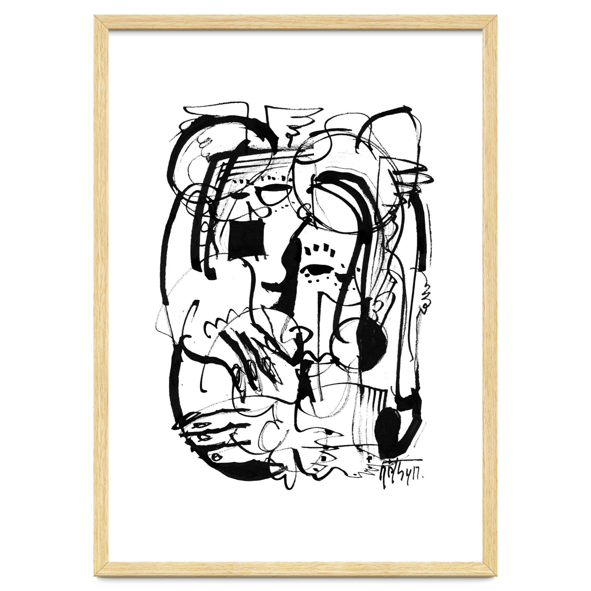 Two Shy Angels - b&w