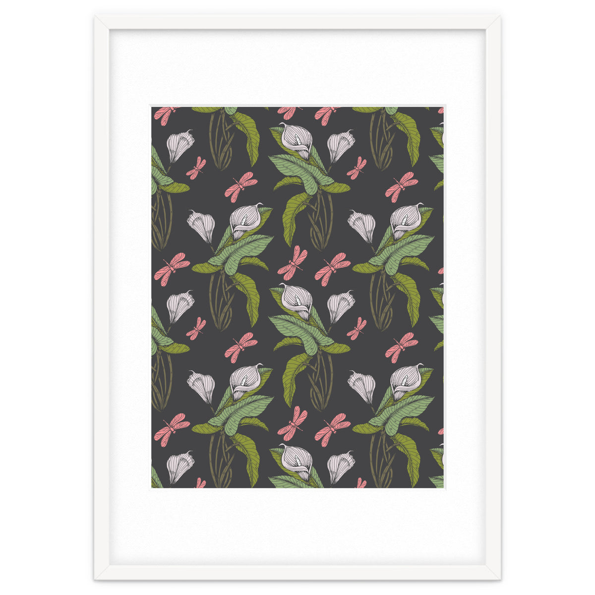 Hand drawn floral dark - 03