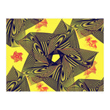 Black flowers on yellow background. (Print Only) thumbnail