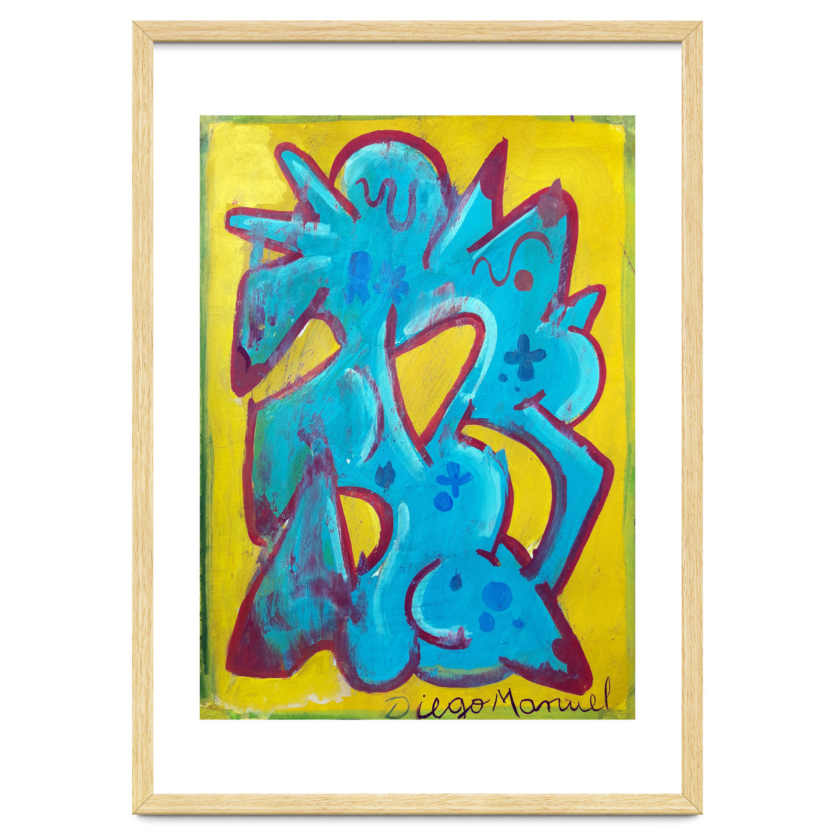 Forma Celeste Sobre Amarillo 4