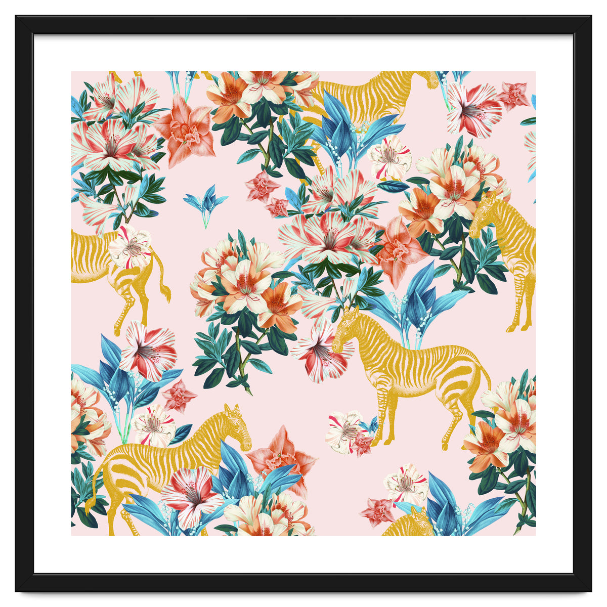 Floral And Zebras