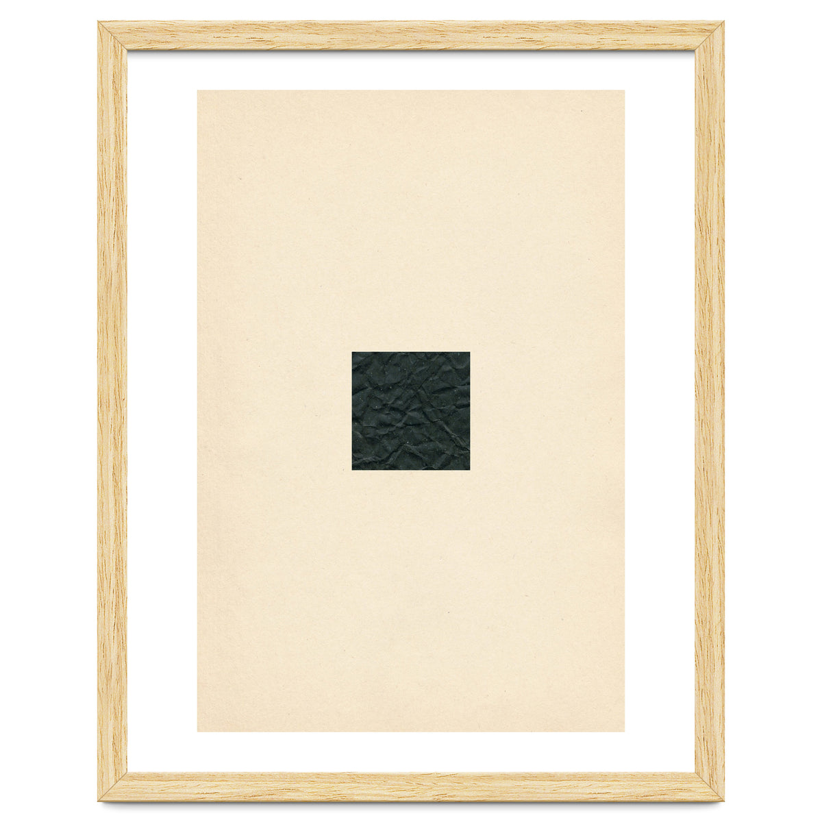 Minimal black square on beige