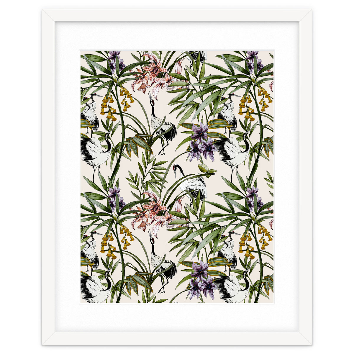 Asian crane pattern - 02