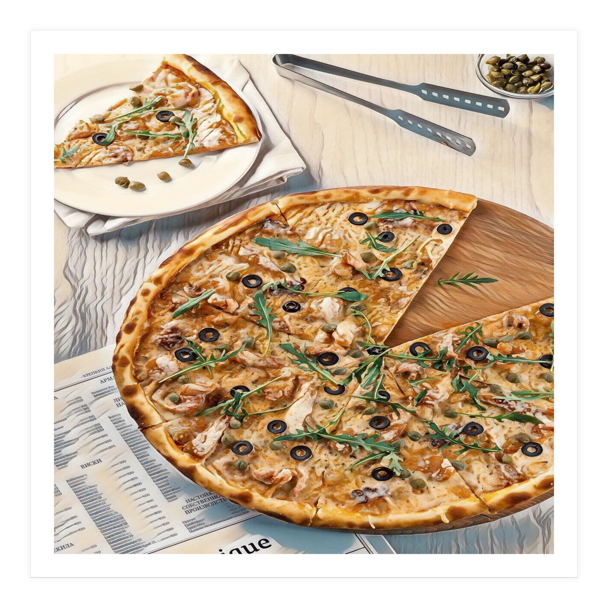 A Pizza A Day Takes The Sadness Away (Print Only)