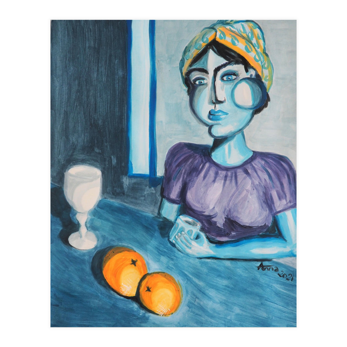 Blue Coffee Time (Print Only)