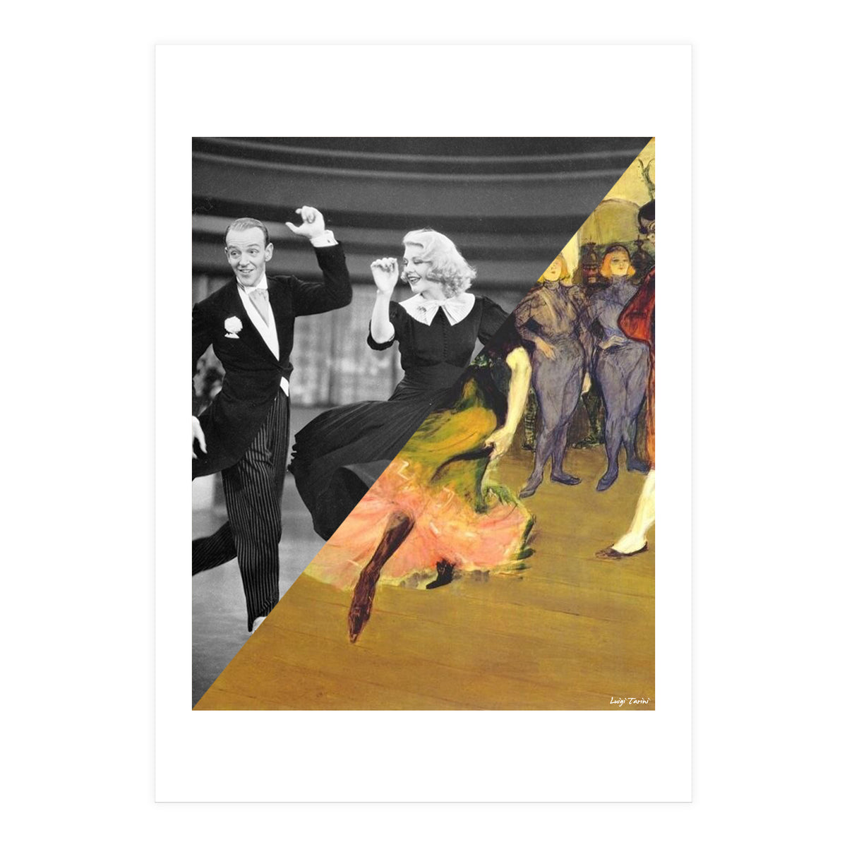 Toulose Lautrec's Dance At The Mouline Rouge & Ginger Rogers (Print Only)