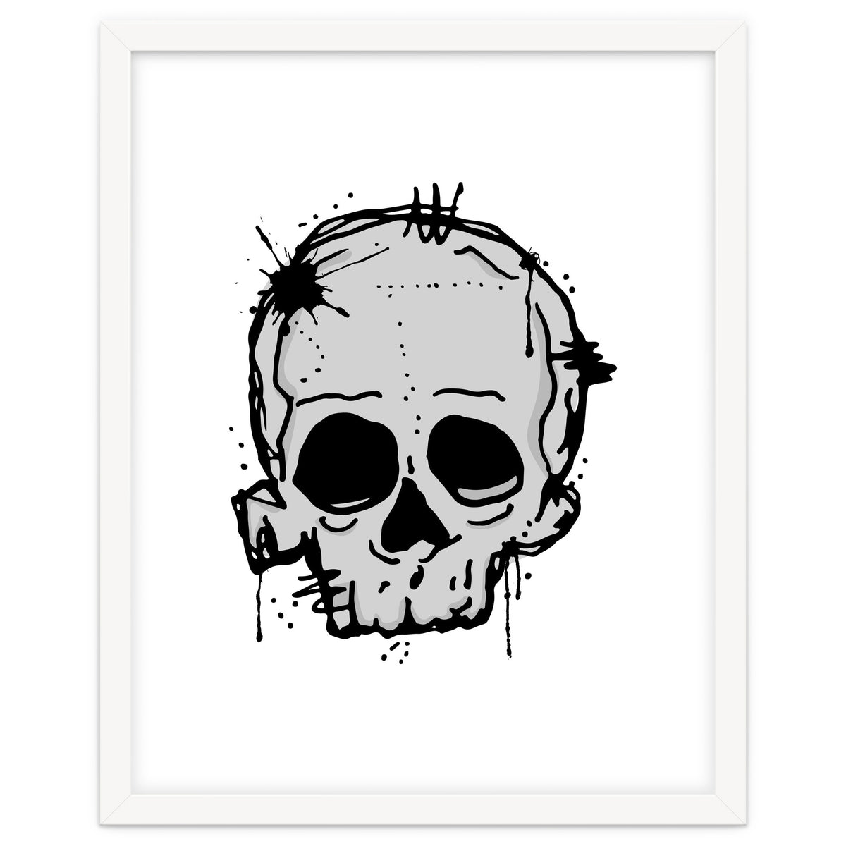 Skull scribble sketch