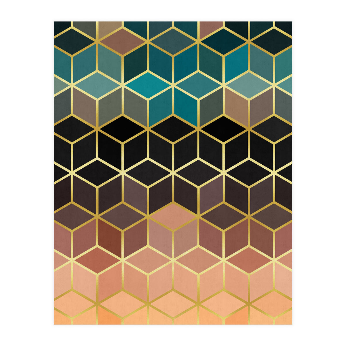 Colorful and golden pattern III (Print Only)