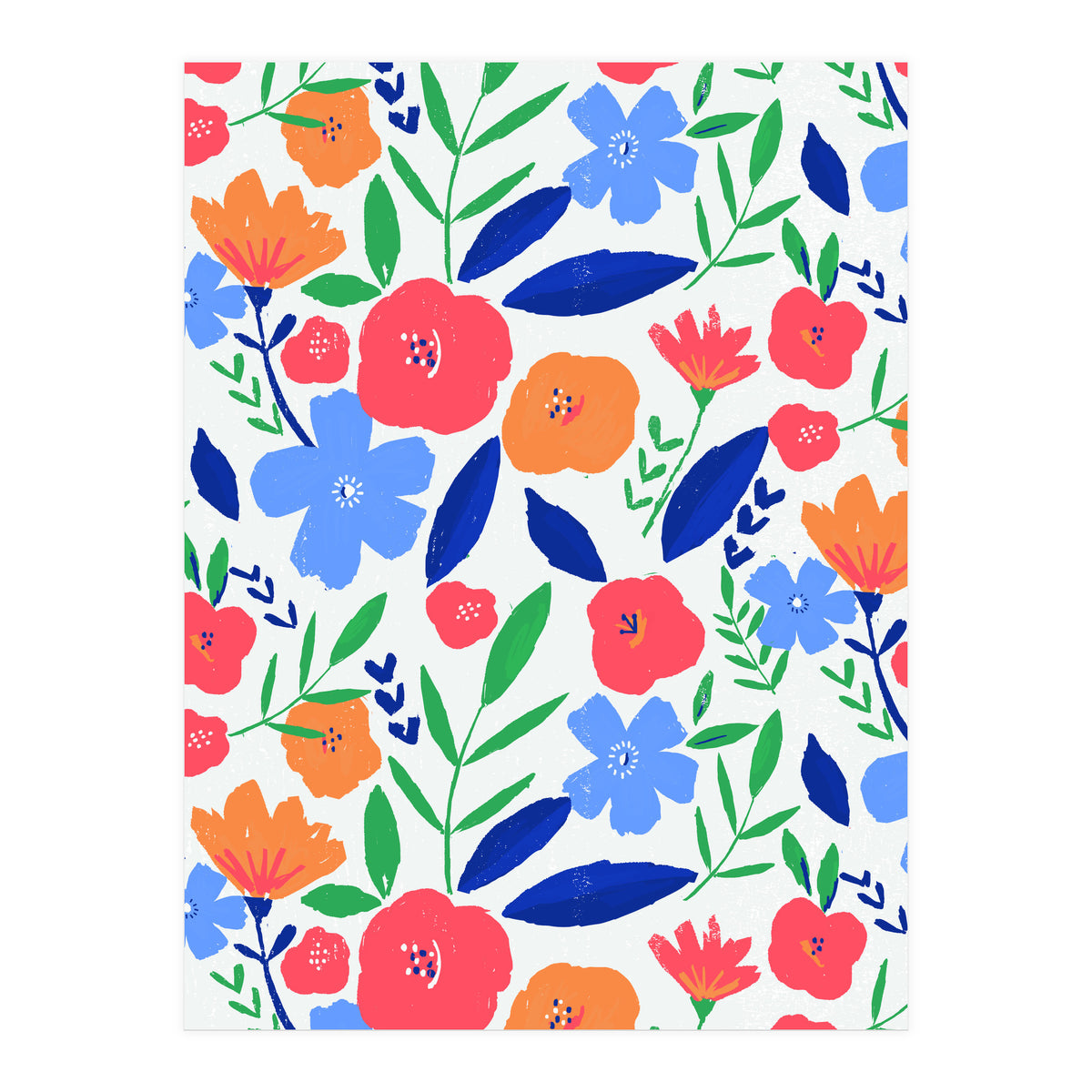 Bold Floral All Over Pattern (Print Only)
