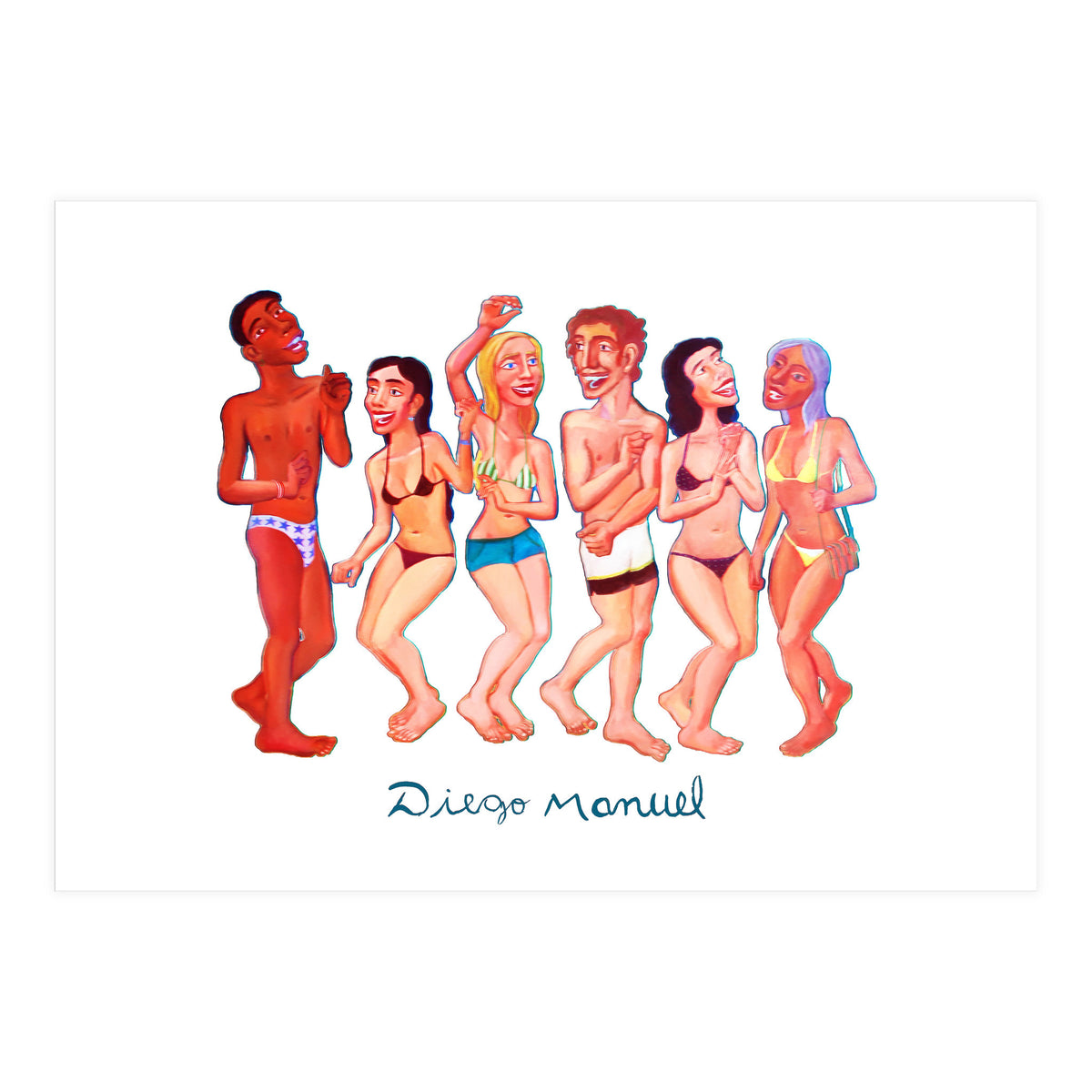 Fiesta En La Playa 4 3d 4 (Print Only)