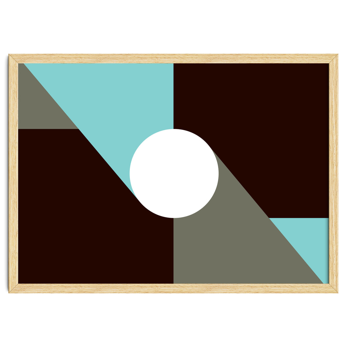 Geometric Shapes No. 29 - baby blue & grey