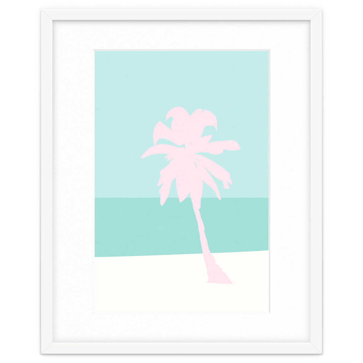 Minimal Palm Tree - Turquoise Coast