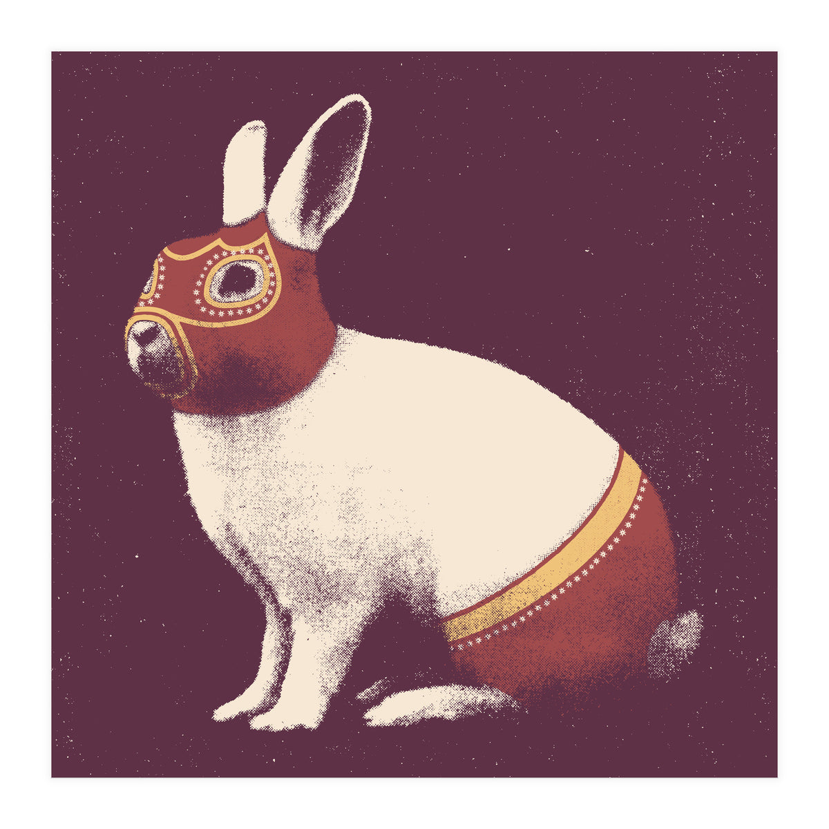 Rabbit Wrestler Square (Print Only)