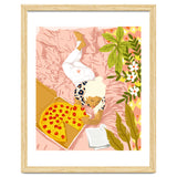 Pepperoni Pizza | Holiday Weekend Food Binge | Modern Bohemian Woman Reading in a Pastel Bedroom thumbnail