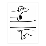 One Line Art Dachshund  (Print Only) thumbnail
