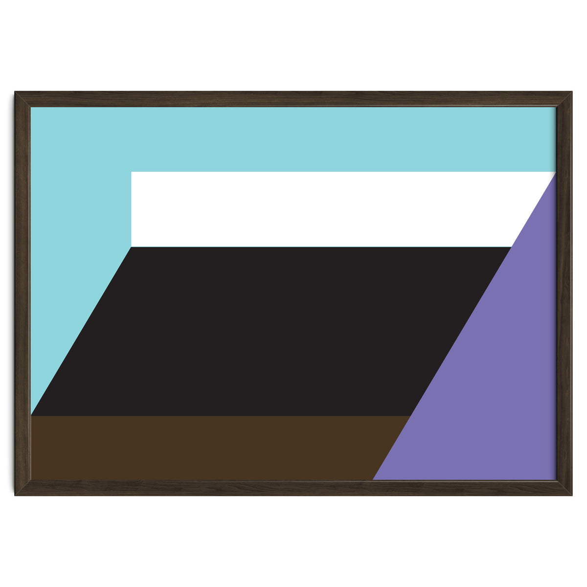 Geometric Shapes No. 34 - purple, blue & black