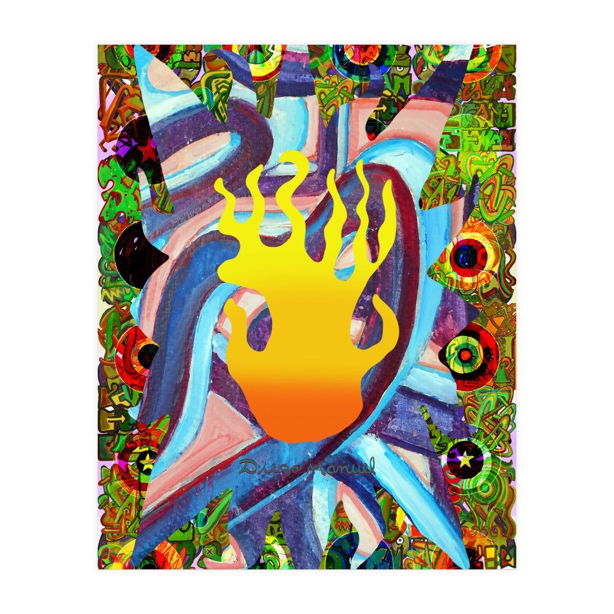 Fuego Y Graffiti 15 (Print Only)
