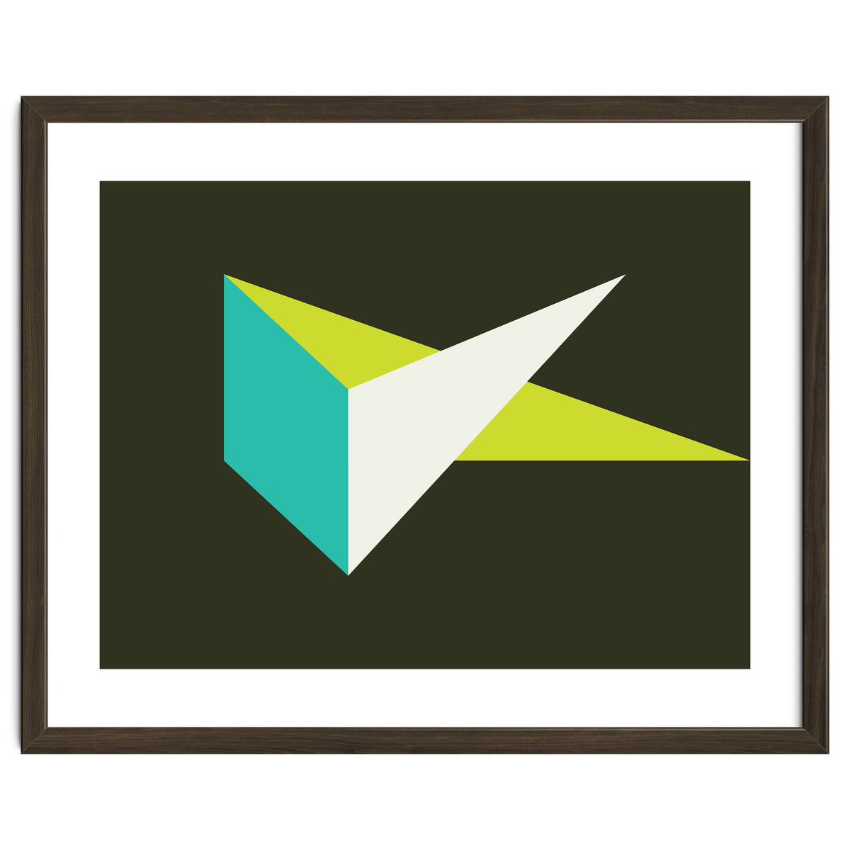 Geometric Shapes No. 67 - turquoise & lime