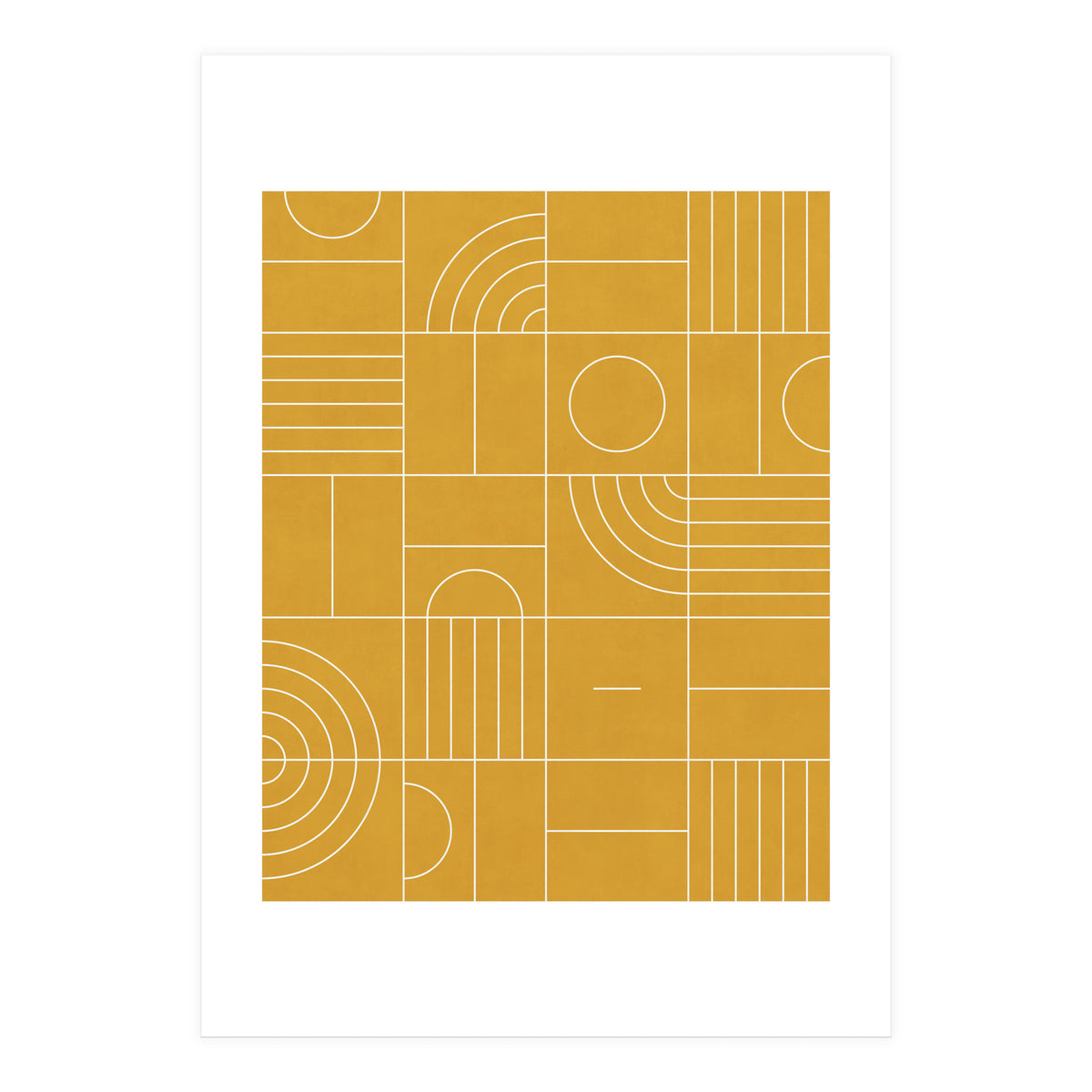 My Favorite Geometric Patterns No.22 - Mustard Yellow (Print Only)