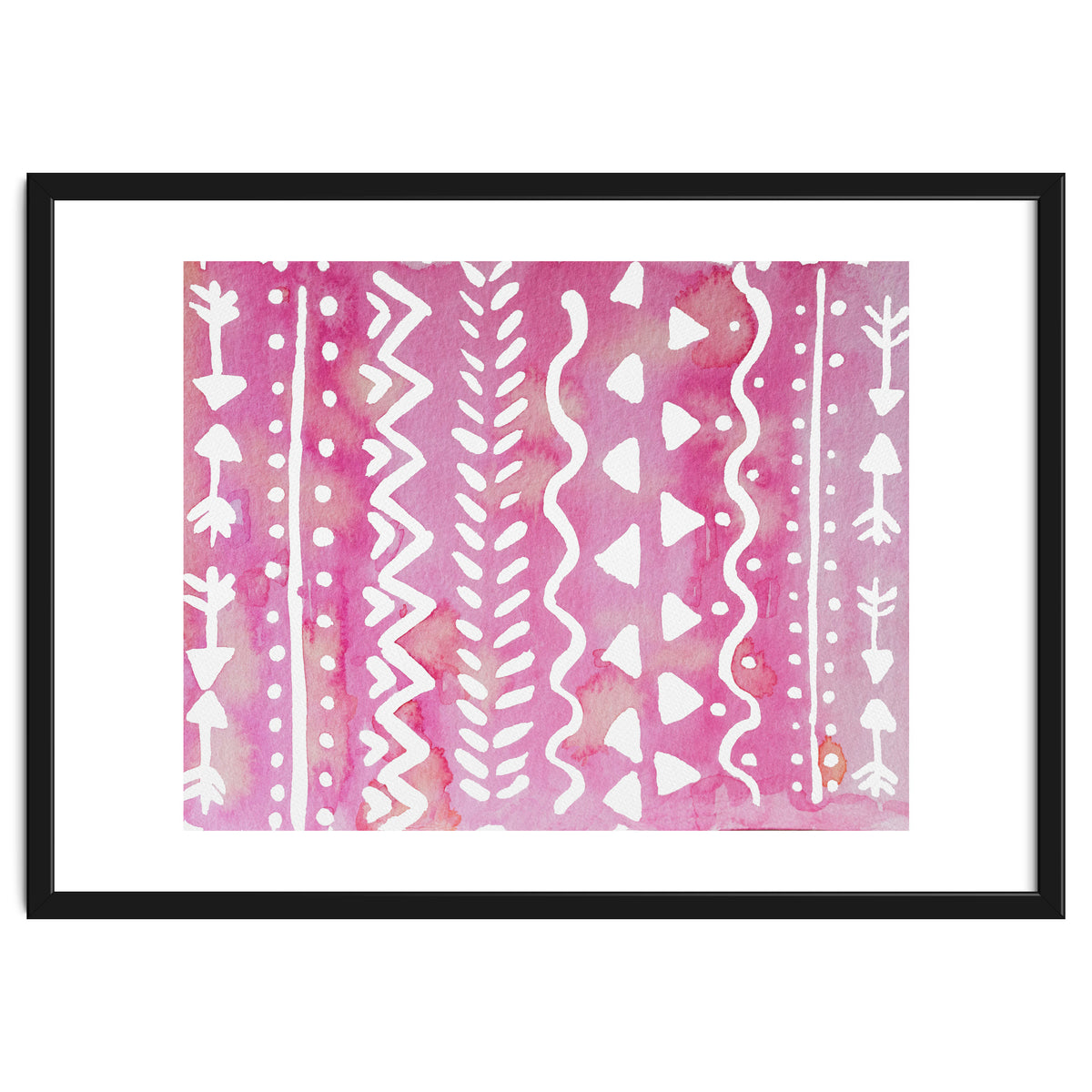 Abstract boho tribal pattern in pink
