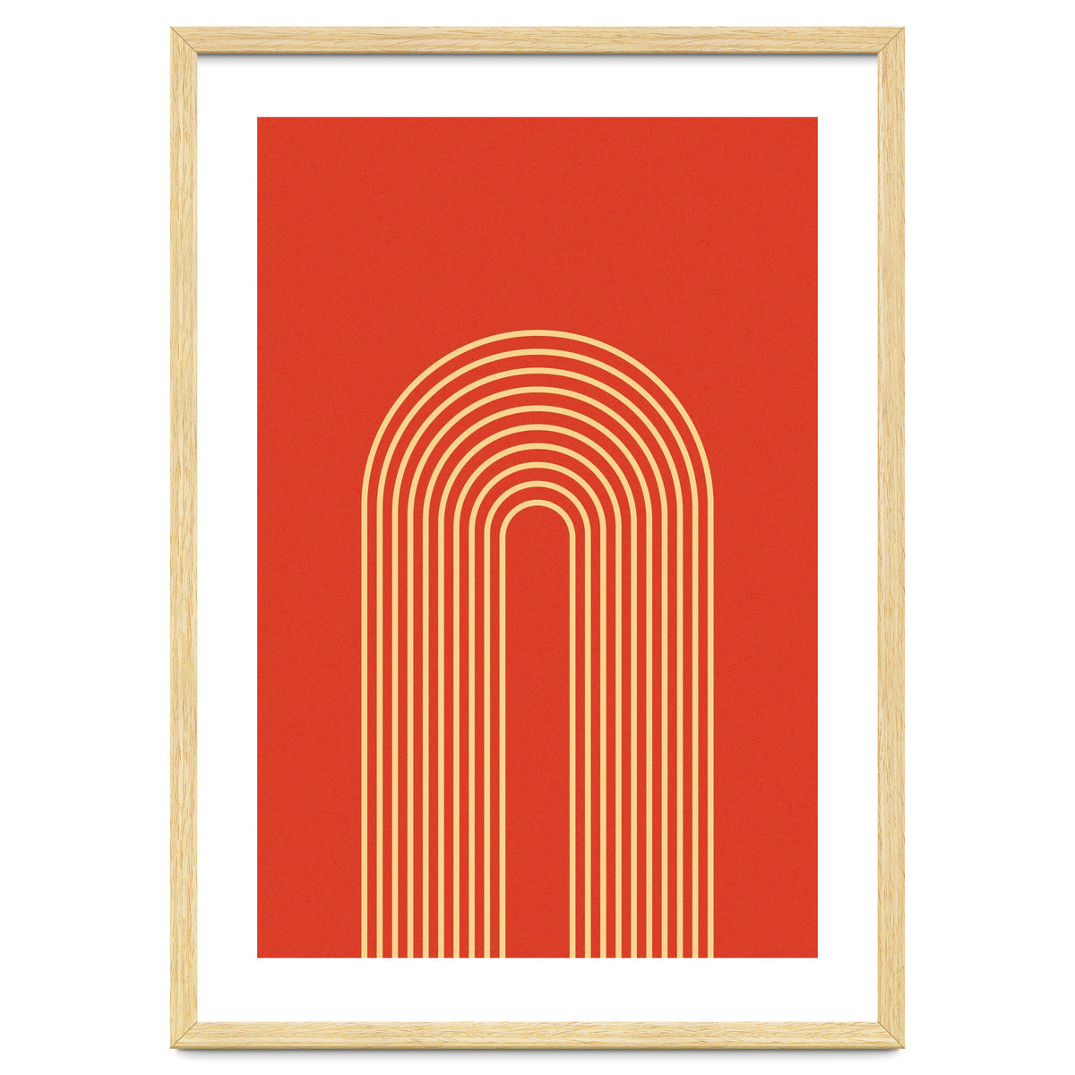 Rainbow Lines Mid Century Geometric Art