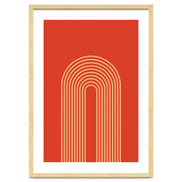 Rainbow Lines Mid Century Geometric Art